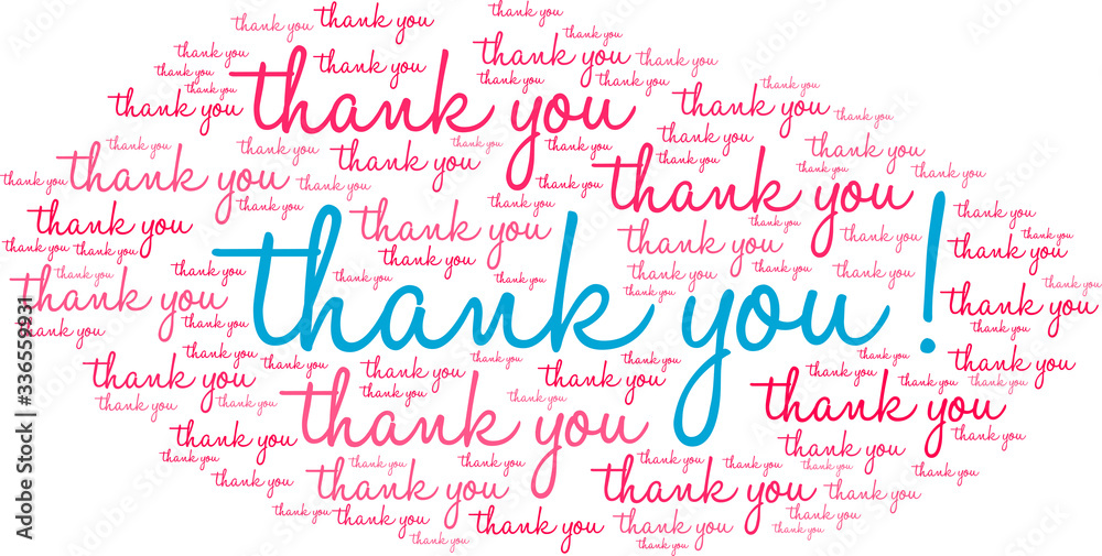 Thank You animated word cloud on a white background. Thank You animated word cloud on a white background.