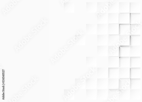 Abstract. Embossed paper square white Background ,light and shadow .Vector.