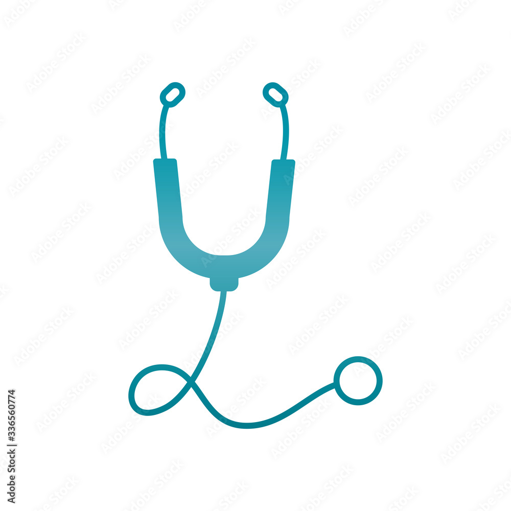 stethoscope tool icon, gradient style stethoscope tool icon, gradient style