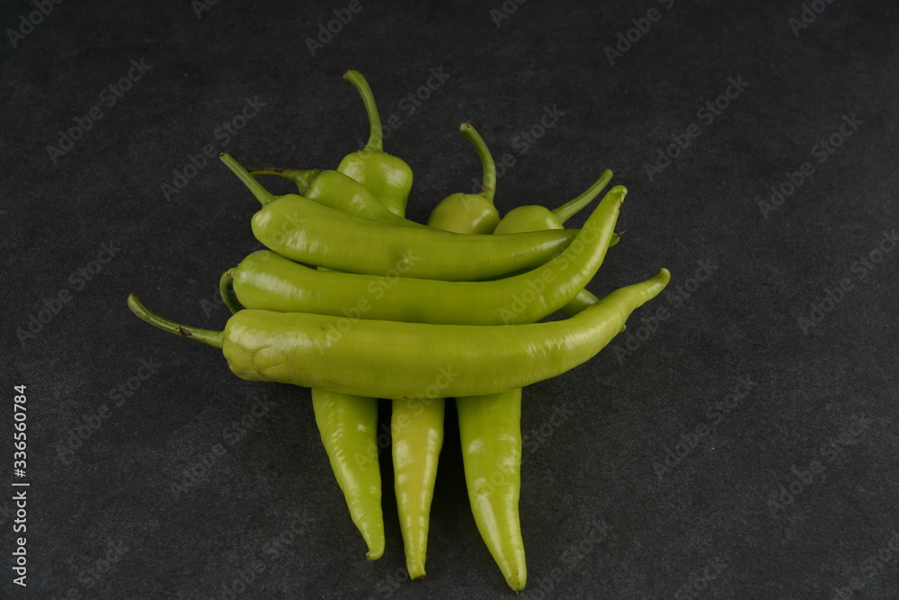 Sweet Green pepper-Village chili stock photo Sweet Green pepper-Village chili stock photo