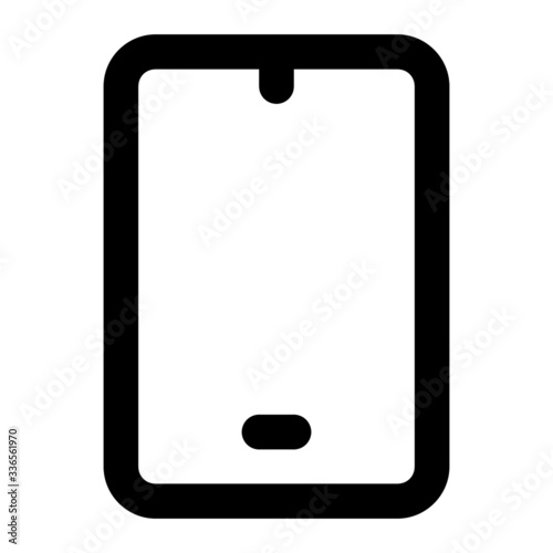 Smartphone. Icon with outline style, perfect pixels and base size of 64x64 px. Suitable for website design, logos, applications and UI.