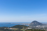 Green mountains and blue seas