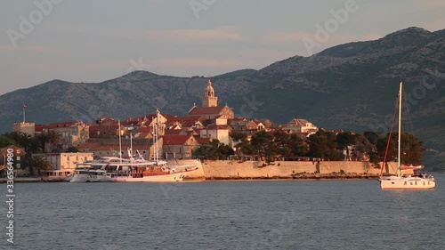 Korcula old town in early morning light, Croatia