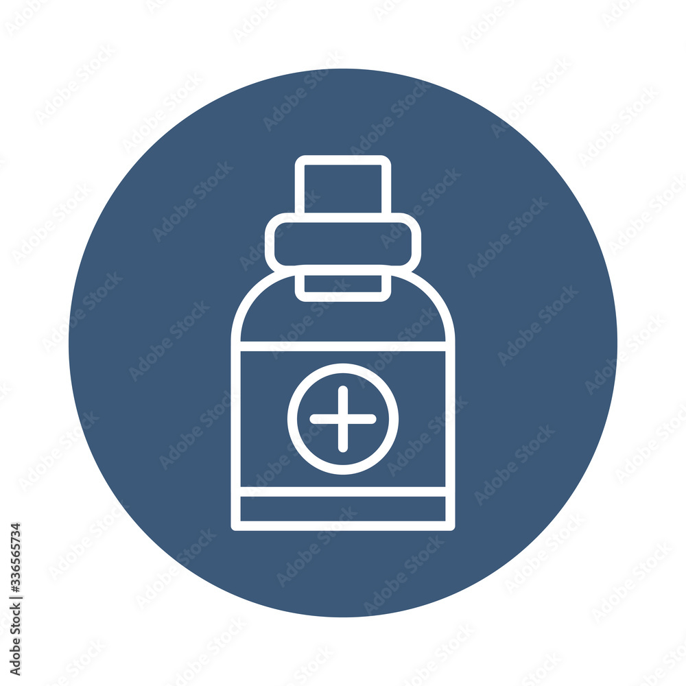 medication bottle icon, block style medication bottle icon, block style