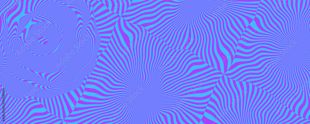 Abstract distortion blue background with lines