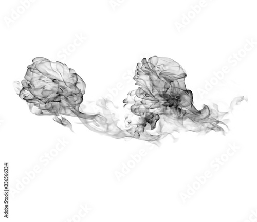 Fototapeta Naklejka Na Ścianę i Meble -  Black smoke on white background