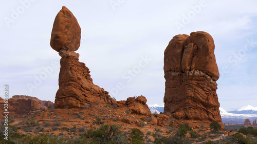 Balancing rock at Arches National Park in Utah - travel photography