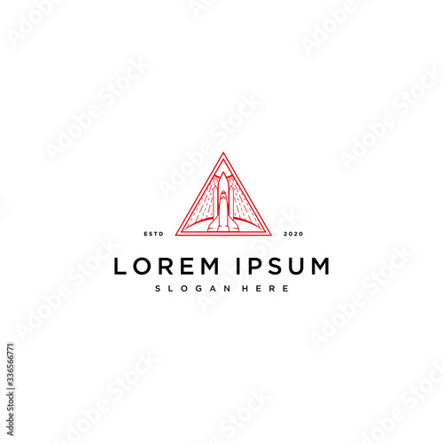 Rocket logo design vector template