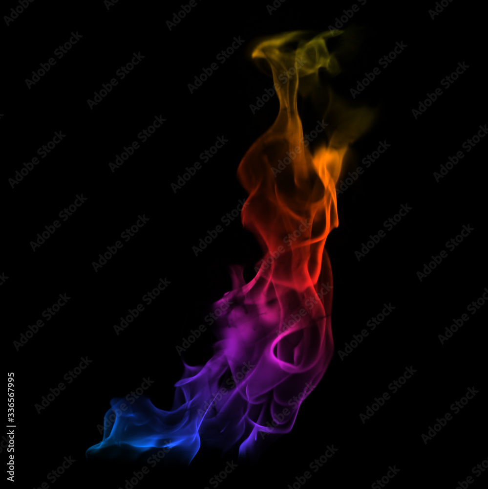 Colorful smoke on a black background. Colorful smoke on a black background.