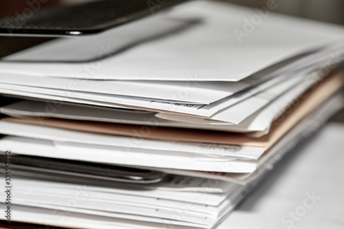 Close up of Envelopes on a Desk