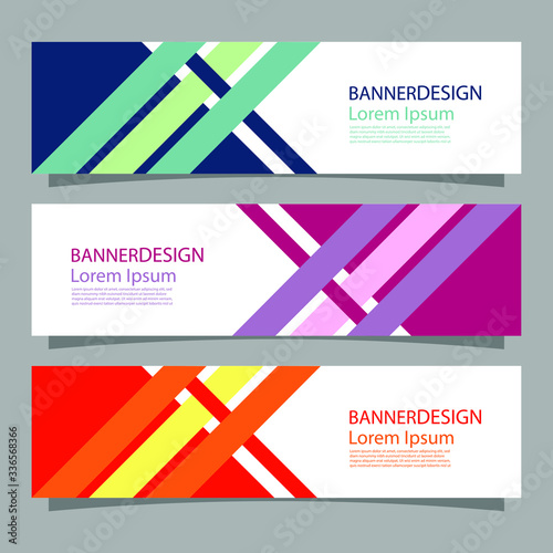 Vector abstract design banner web template.