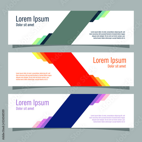 Vector abstract design banner web template.