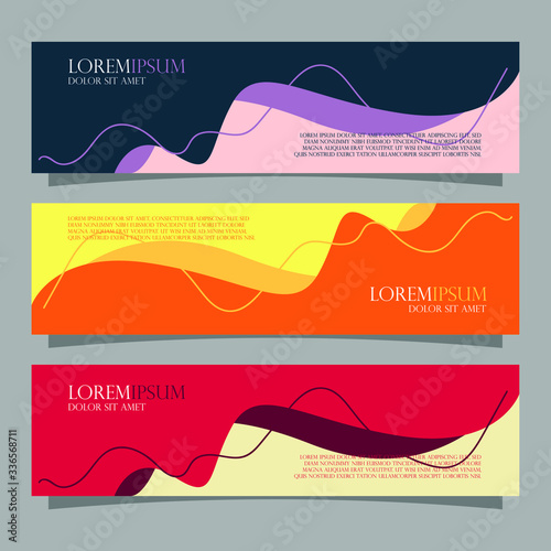 Vector abstract design banner web template.