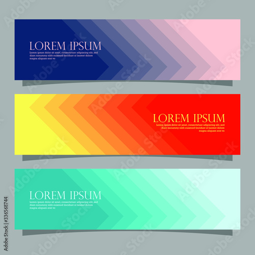 Vector abstract design banner web template.