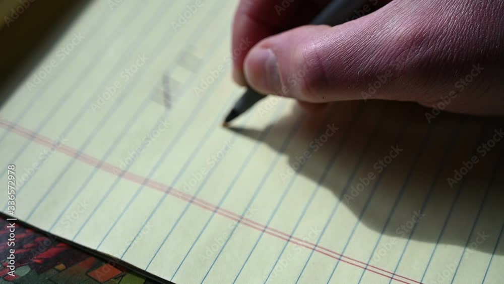 Caucasian hand using a pen to draw tally marks for counting Stock Video ...