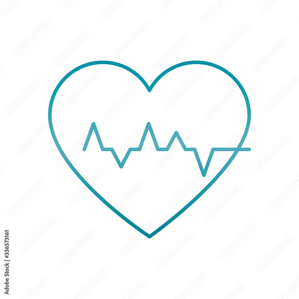 cardio heart icon, gradient style cardio heart icon, gradient style