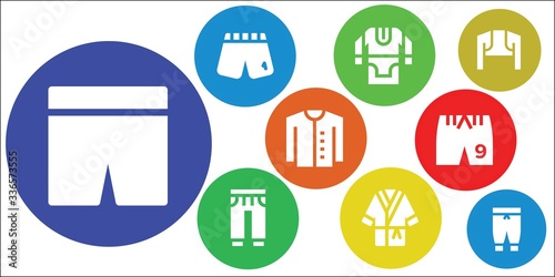 pants icon set