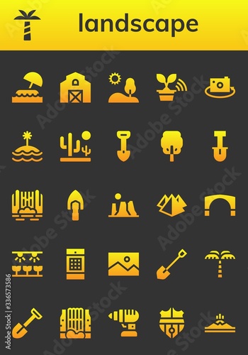 landscape icon set