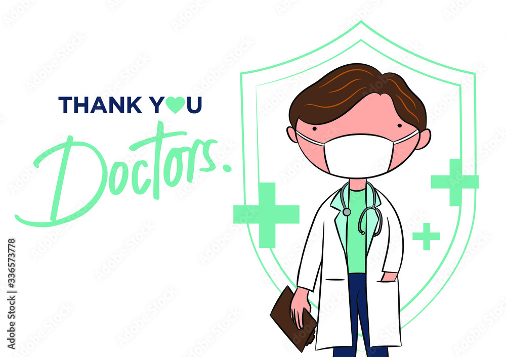 Thank you doctors and nurses working in the hospitals and fighting the coronavirus, vector illustration. Covid-19. Thank you doctors and nurses working in the hospitals and fighting the coronavirus, vector illustration. Covid-19.