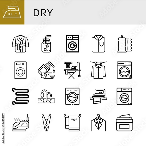 dry icon set