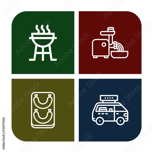 Set of sausage icons