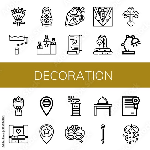 Set of decoration icons