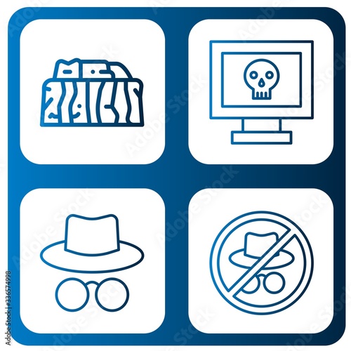 mysterious simple icons set
