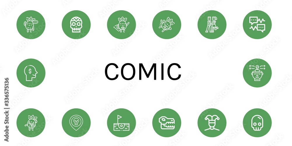 comic icon set comic icon set