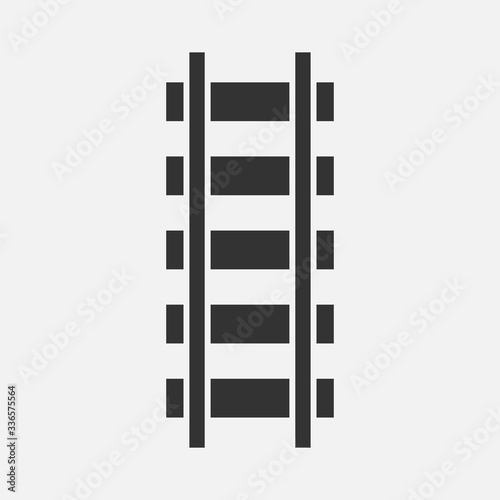 railroad track. Simple modern icon design illustration.