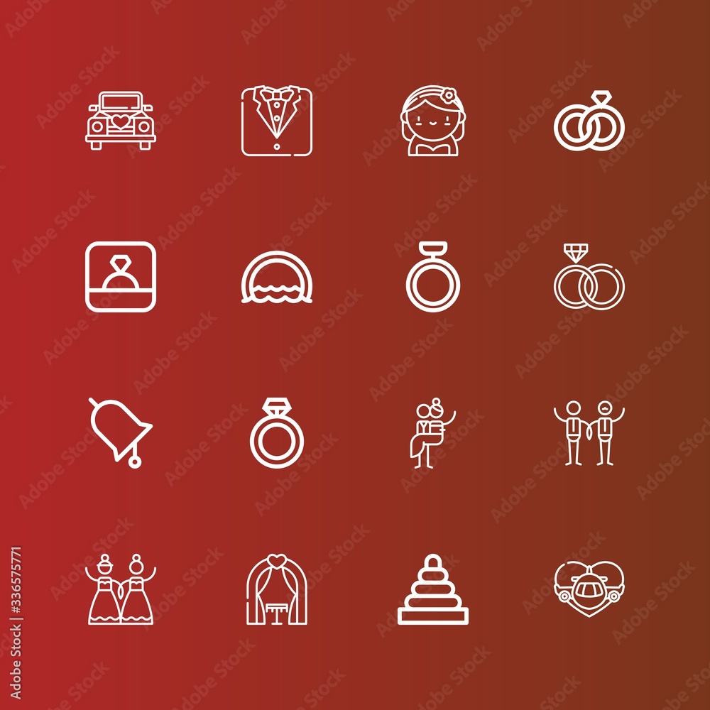 Editable 16 groom icons for web and mobile Editable 16 groom icons for web and mobile