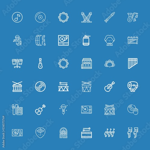 Editable 36 song icons for web and mobile