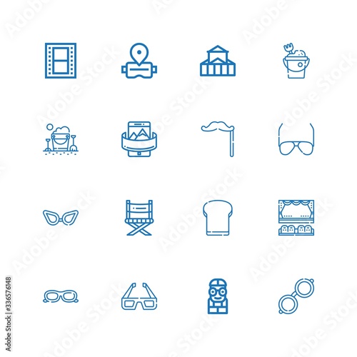 Editable 16 glasses icons for web and mobile