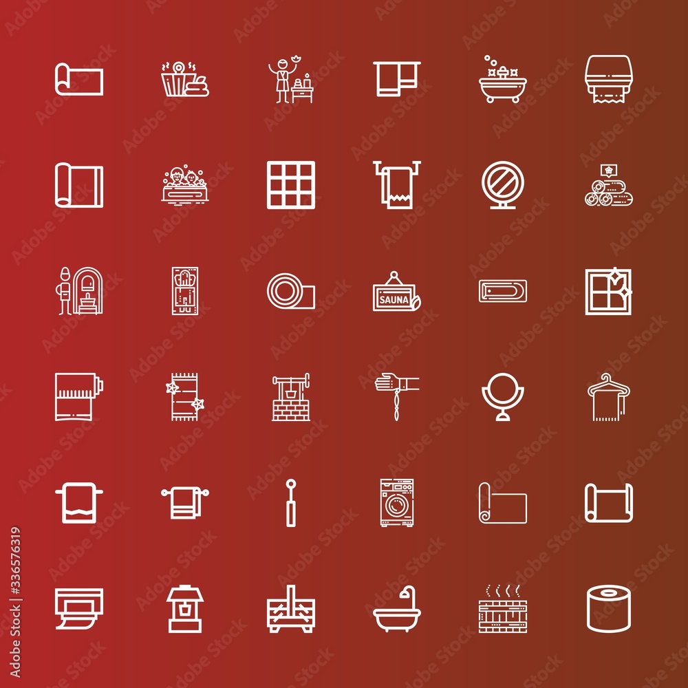 Editable 36 towel icons for web and mobile Editable 36 towel icons for web and mobile