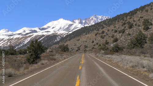 Scenic road through the mountains of Sierra Nevada