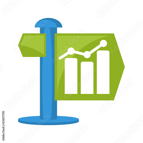 Icon concept illustration business development planning strategic direction.