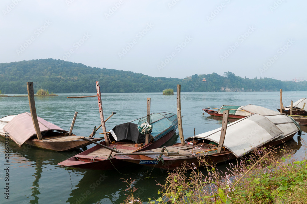 Fototapeta premium The boats in the river