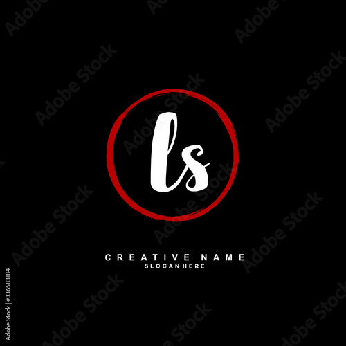 Wallpaper Mural L S LS Initial logo template vector. Letter logo concept Torontodigital.ca