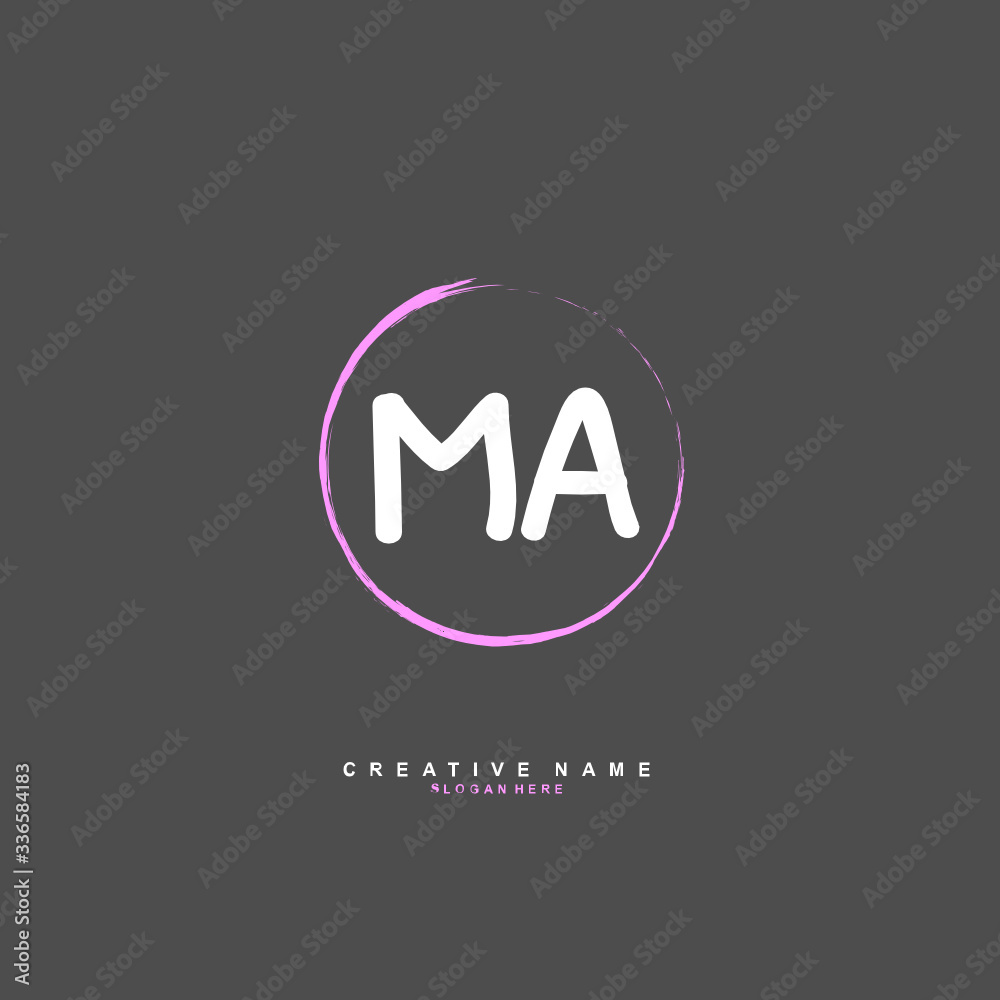 © FAAZT_Creative - M A MA Initial logo template vector. Letter logo concept
