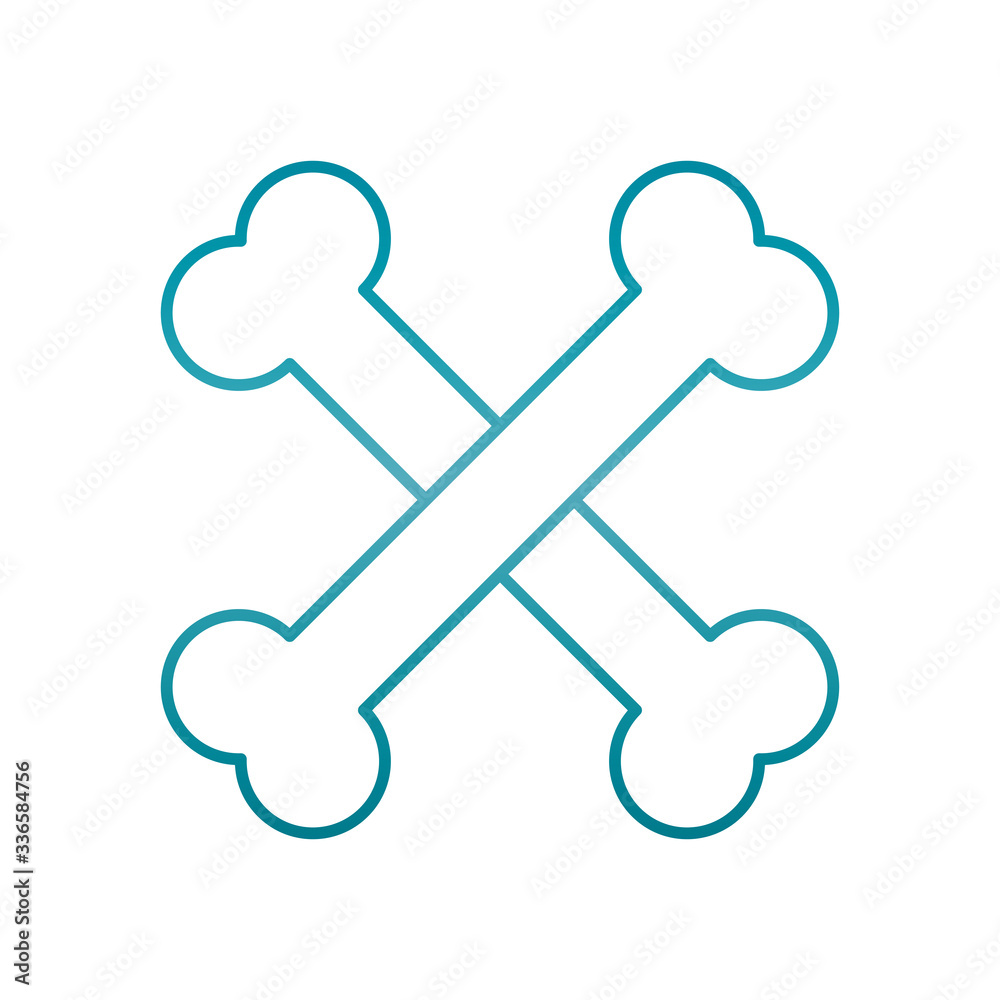 bones crossed icon, gradient style bones crossed icon, gradient style
