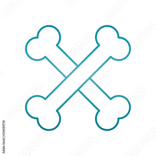 bones crossed icon, gradient style
