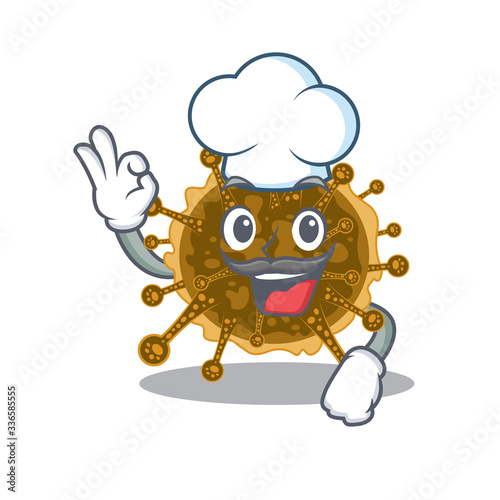 negarnaviricota chef cartoon design style wearing white hat