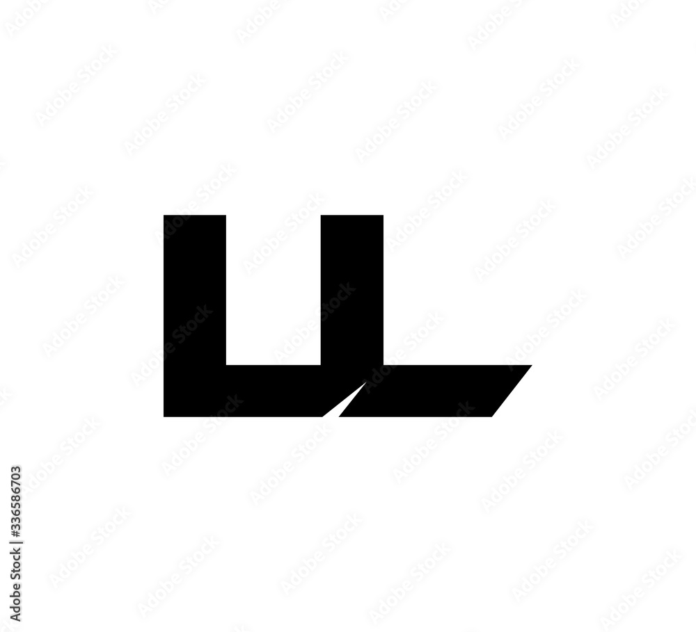 Initial 2 letter Logo Modern Simple Black LL Initial 2 letter Logo Modern Simple Black LL