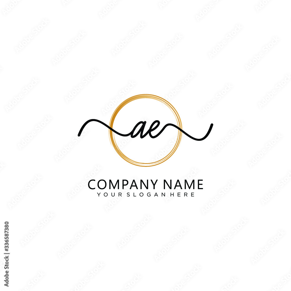AE initial Handwriting logo vector templates AE initial Handwriting logo vector templates