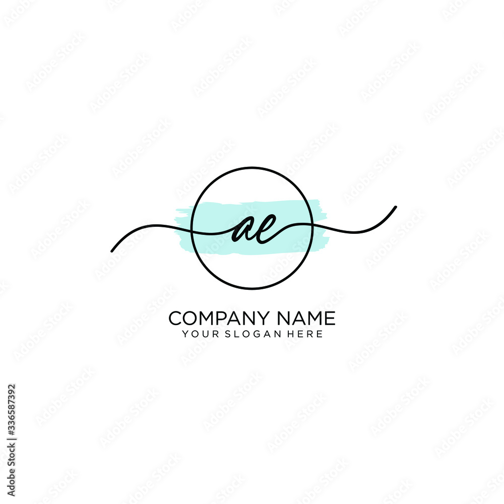 AE initial Handwriting logo vector templates AE initial Handwriting logo vector templates