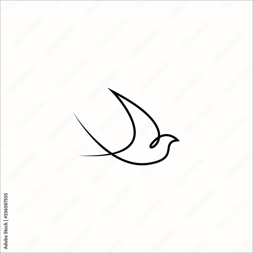 bird fly design abstract logo bird fly design abstract logo