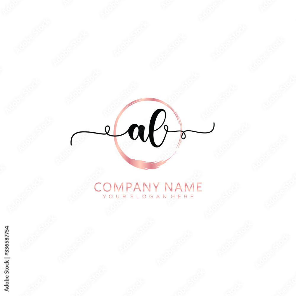 AL initial Handwriting logo vector templates AL initial Handwriting logo vector templates