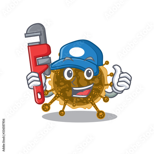 negarnaviricota Smart Plumber cartoon character design with tool