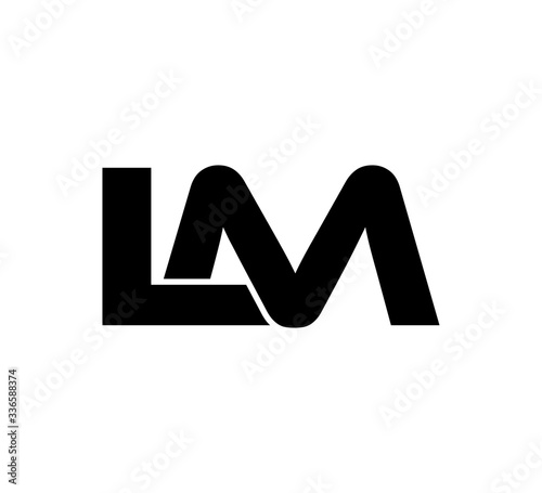 Initial 2 letter Logo Modern Simple Black LM