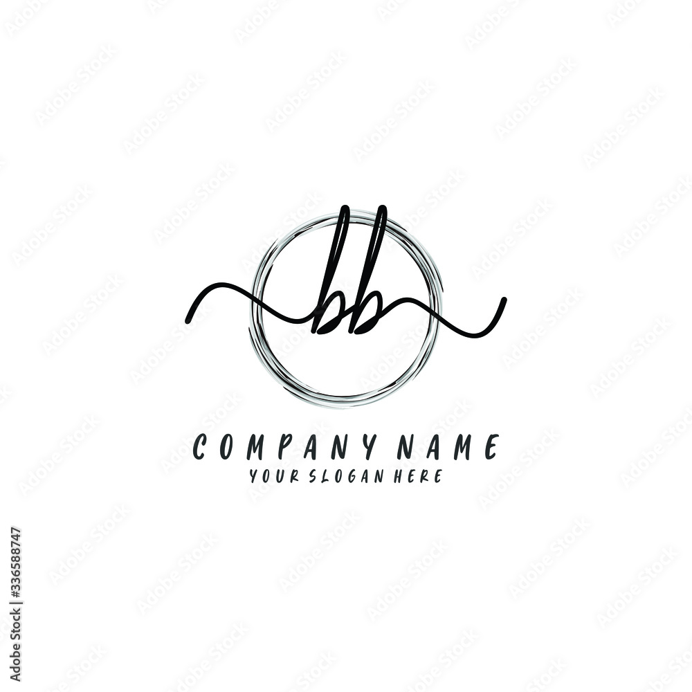 BB initial Handwriting logo vector templates BB initial Handwriting logo vector templates