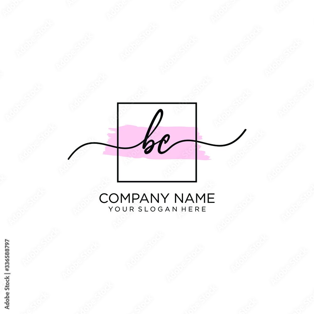 BC initial Handwriting logo vector templates BC initial Handwriting logo vector templates